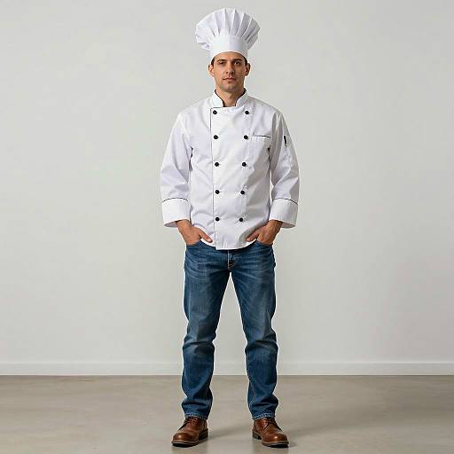 Realistic Male Chef Costume Photography
