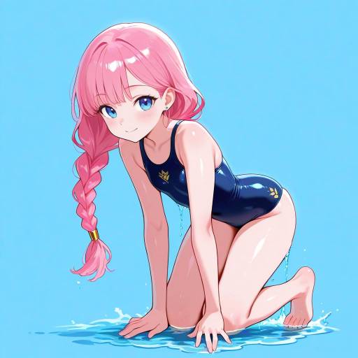 Vibrant Cheerfulness of a Petite Swimmer Vibrant Cheerfulness of a Petite Swimmer