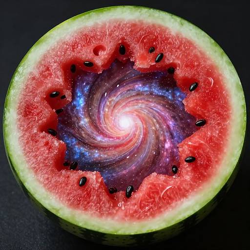 Cosmic Watermelon Galaxy Symphony