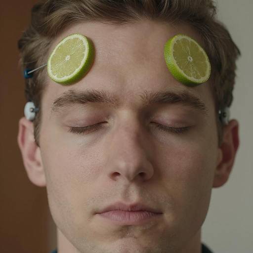 Close-Up of Man with Lime Electrodes