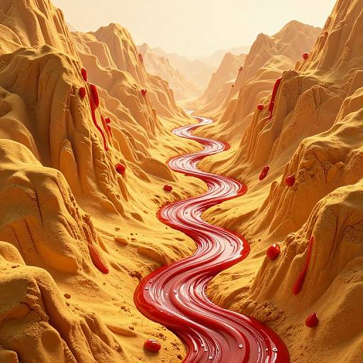 Surreal Cyberpunk Condiment Canyon