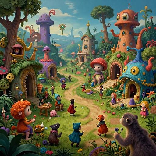 Dreamlike Fantasy World Panorama