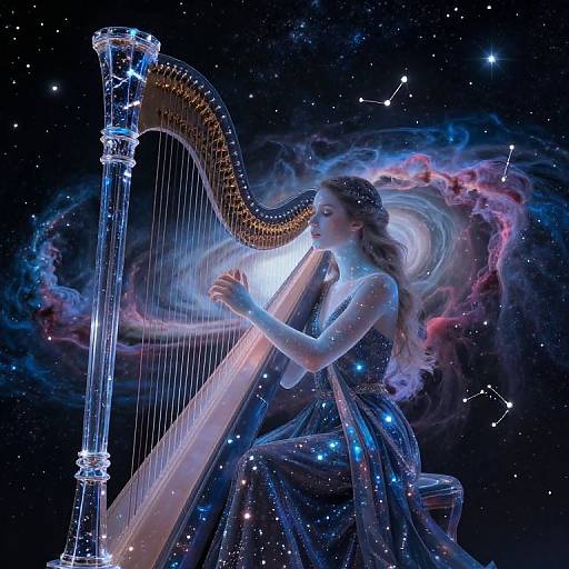 Celestial Musician Weaving Cosmic Harmony