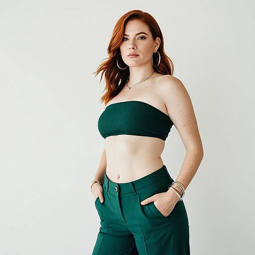 Minimalist Fashion Shoot with Emerald Bandeau