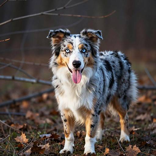 Playful Blue Merle Australian Shepherd Puppy