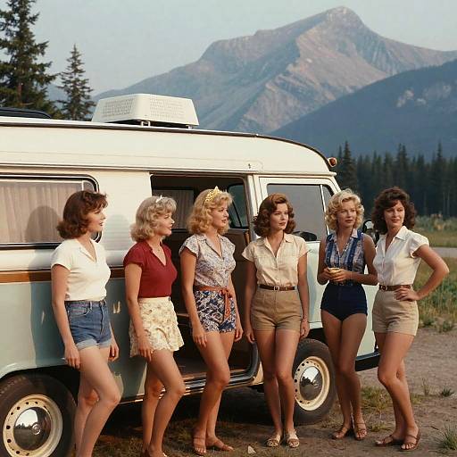 Vintage 1970s Swimsuit Photo in Banff