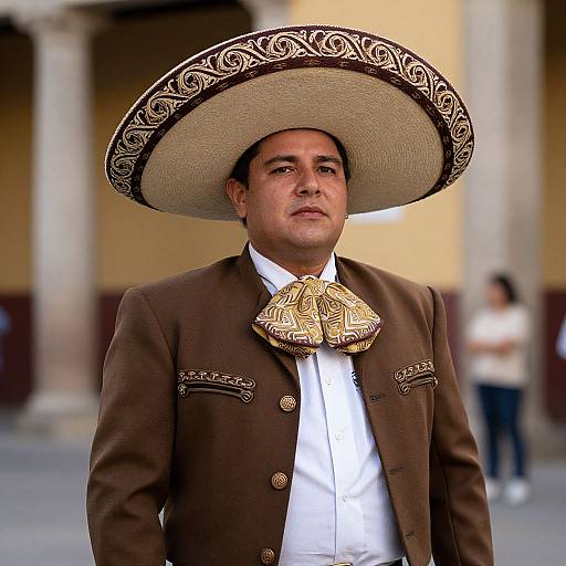 Traditional Mariachi Man in Costume