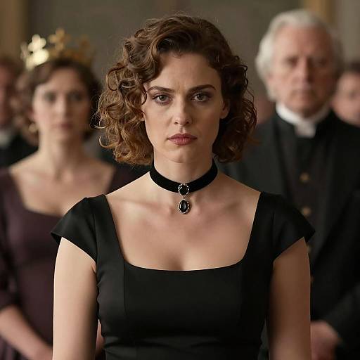 Elegant Portrait of a Serious Woman