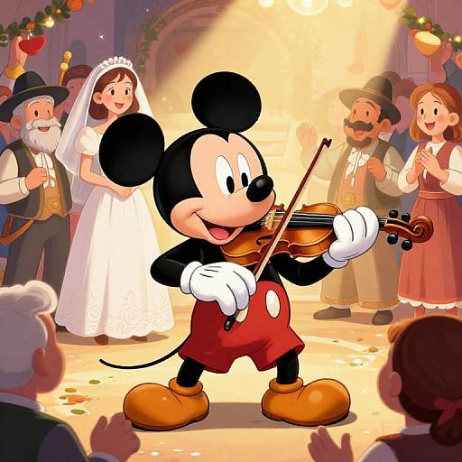 Jewish Mickey Mouse at Wedding