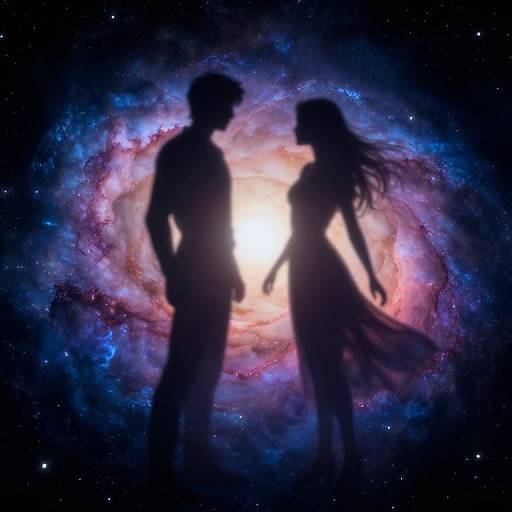 Escher-Inspired Twin Flame Galaxy Collision