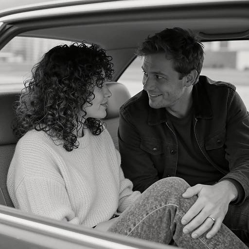 Intimate Black and White Car Portrait