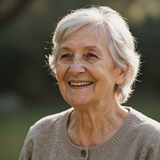 Radiant Elderly Woman's Serene Smile
