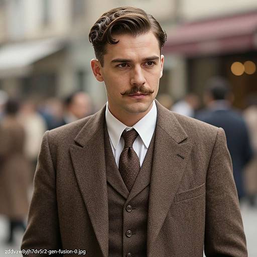 Vintage Charm: Handsome Man in Classic Suit