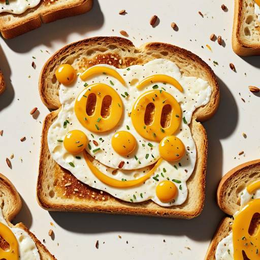 Cheese and Egg Toast Smiling Face