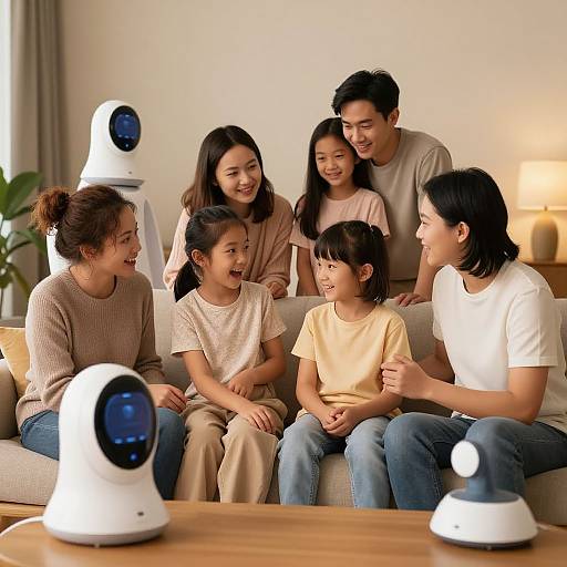 Hyper-Realistic AI Family Interaction Portrait