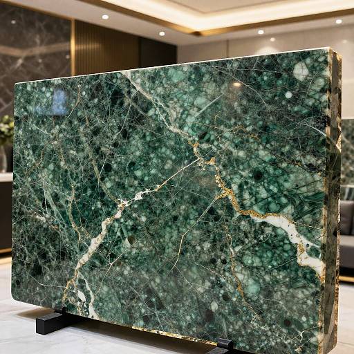 Verde Indio Marble Close-Up Texture