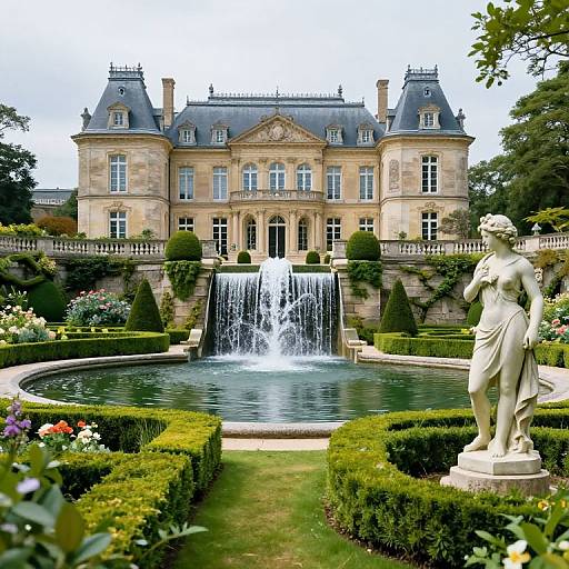 Impressionist Ornate Garden Scene