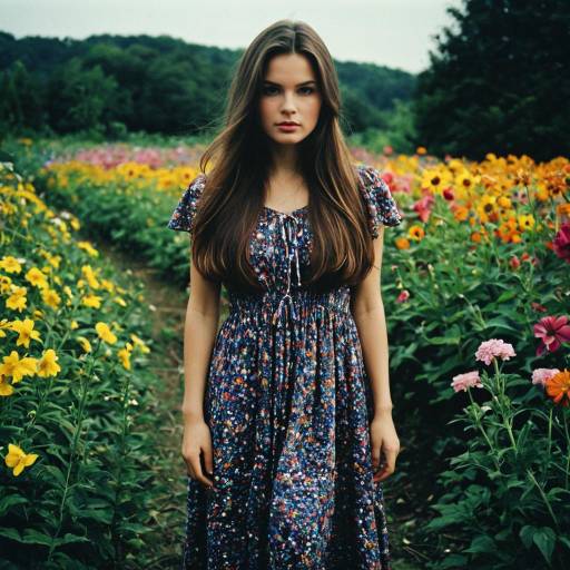 Multicolored Dress in Nature