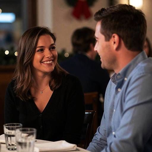 Cozy Restaurant Scene with Happy Diners