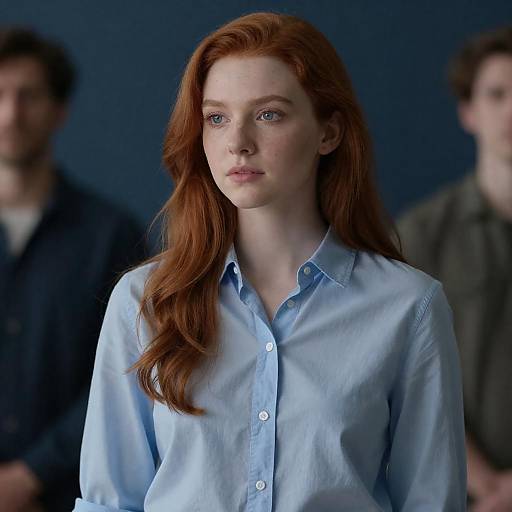 Young Woman with Red Hair Portrait