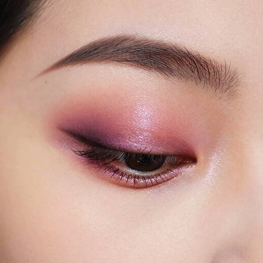 Glamorous Pink Purple Eye Makeup Close-Up