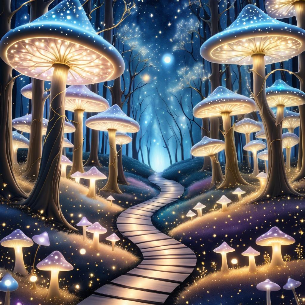 Enchanted Forest in Metallic Pastels