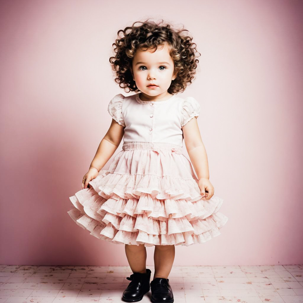 Playful Toddler Portrait in Studio