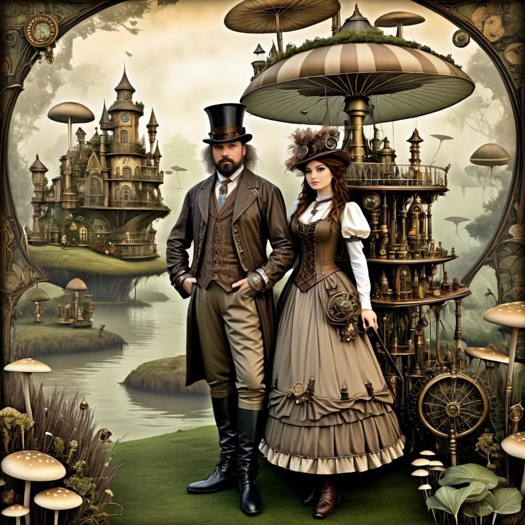 Victorian Steampunk Fairyland Scene