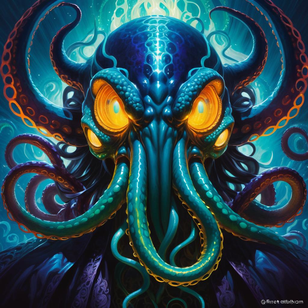 Vibrant Eldritch Titan Art Masterpiece