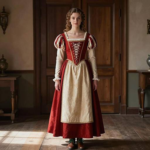 Elegant Renaissance Fair Dress Portrait