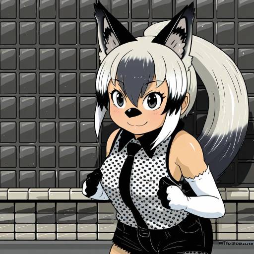 Illustration of Aardwolf (kemono friends), kemono friends in the style of Lillithlauda