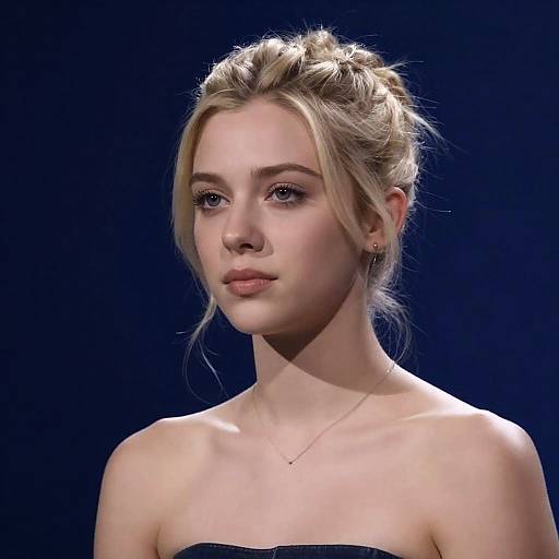 Portrait of Woman in Blue Lighting