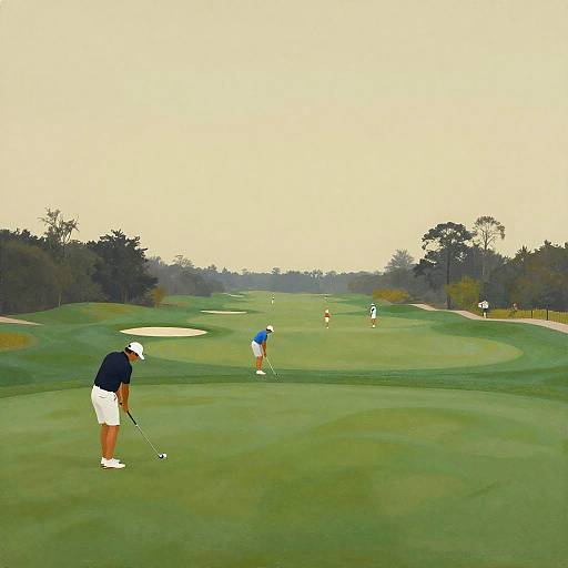 Minimalist Richard Diebenkorn Golf Scene
