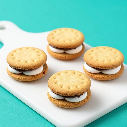 Gourmet S'mores on Teal Background