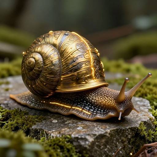 Colossal Brass Snail in Steampunk Fantasy