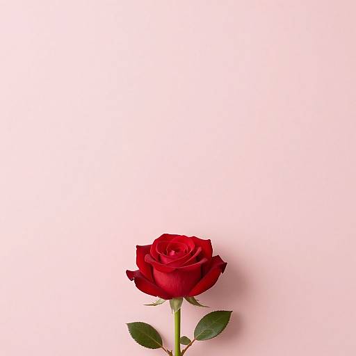Minimalist Red Rose Aesthetic Wallpaper