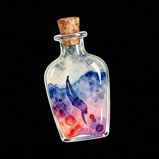 Futuristic Watercolor Ink Album Cover