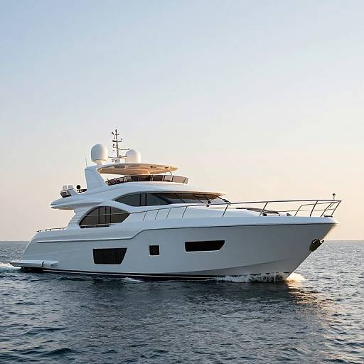 Modern Luxury Yacht on Calm Waters