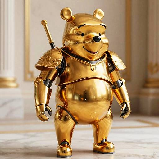 Stippled Samurai Chrome Pooh Mech