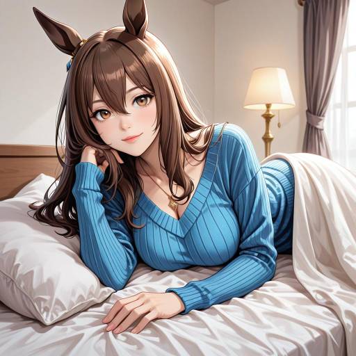 Charming Horse Girl in Cozy Setting