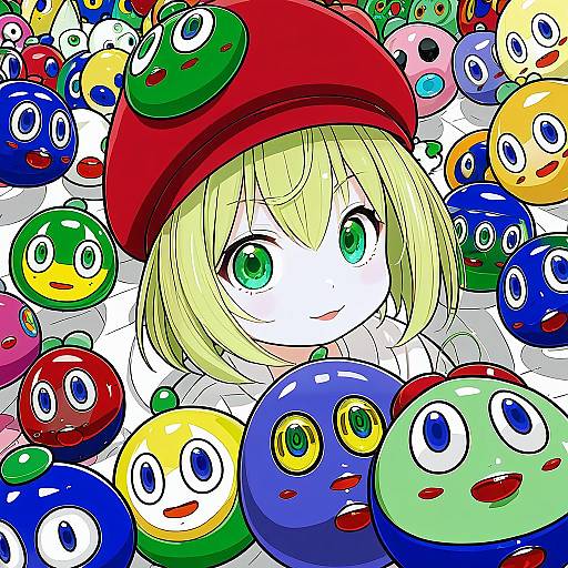 Illustration of Amitie (puyopuyo), puyopuyo in the style of Kanpa (campagne 9)