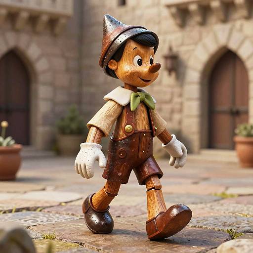 Rustic Iron Pinocchio in Medieval Attire