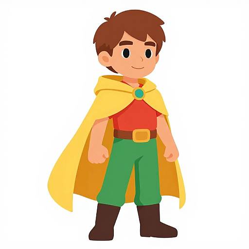 Boy in Colorful Hero Costume
