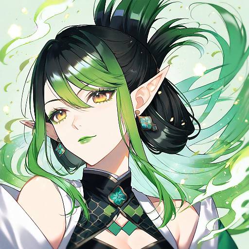 Illustration of Hanabatake chaika, nijisanji in the style of Wasabi (sekai)