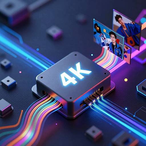Colorful 4K Image Converter Visualization