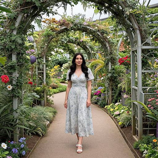 Woman in Enchanted Garden Dress