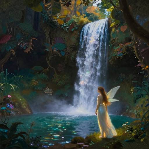 Ethereal Woodland Glade with Nymph