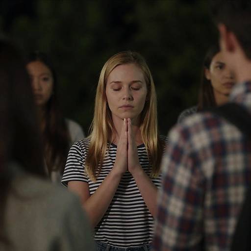 Praying in the Night: A Serene Scene