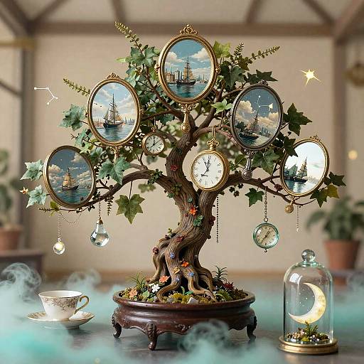 Glass Bonsai of Mirror Worlds