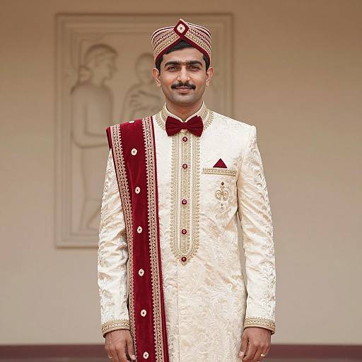 South Asian Groom in Traditional Wedding Attire
